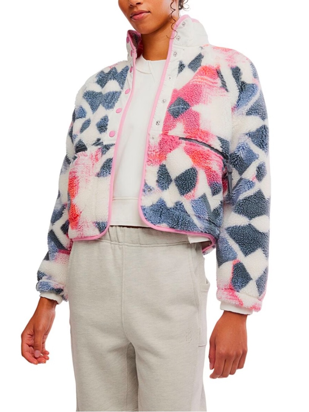 FP Movement Rocky Ridge Jacket - Women's Pink & Blue Size L